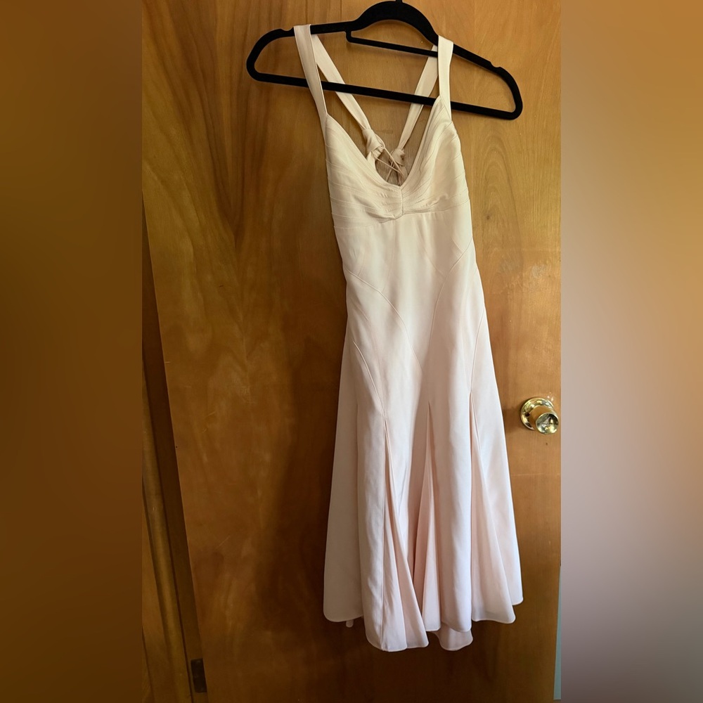 Elegant Strappy Light Pink Evening Dress